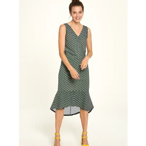 Green Patterned Dress Tranquillo - Women