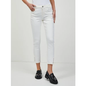 White Shortened Skinny Fit Jeans ORSAY - Women