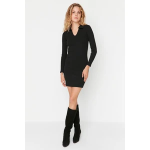 Trendyol Black Knitted Belt Dress