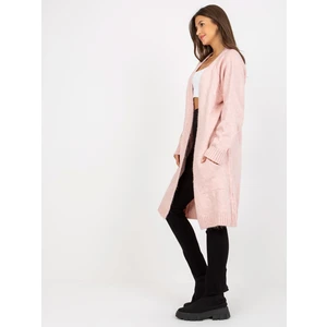 Light pink loose cardigan with pockets from RUE PARIS