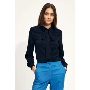 Nife Woman's Blouse B142 Navy Blue