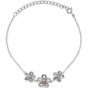 Hot Diamonds Strieborný náramok s kvetmi Forget me not DL596