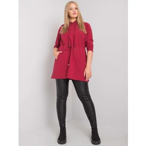 Larger burgundy long sweatshirt