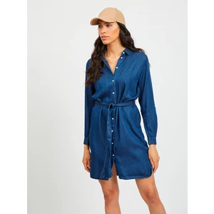 Dark blue denim shirt dress VILA Bista