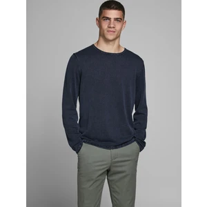 Dark Blue Sweatshirt Jack & Jones Leo - Men