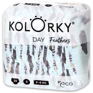 KOLORKY DAY - perie - S (3-6 kg) - 25 ks - jednorazové eko plienky