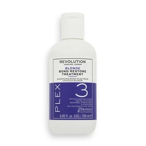 Revolution Haircare Plex Blonde No.3 Bond Restore Treatment intenzívna vlasová kúra pre suché a poškodené vlasy 250 ml