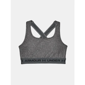 Under Armour Podprsenka Crossback Mid Heather Bra-GRY - Dámské