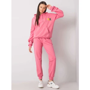 Pink two-piece sweatshirt set