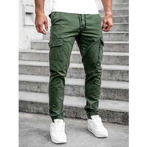 Pantaloni verde-inchis cargo joggers Bolf CT6710SO