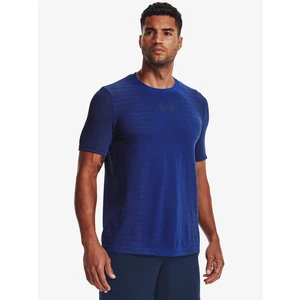 Pánské triko Under Armour Seamless Wordmark SS  Royal  L