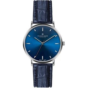 Frederic Graff Silver Mont Fort Croco Blue Leather FBJ-B038S