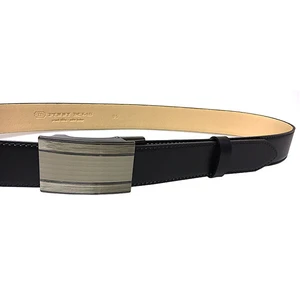 Penny Belts Pánsky kožený spoločenský opasok 35-020-A7 Čierny 110 cm