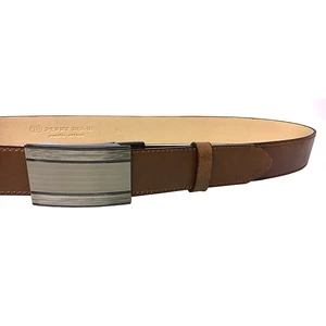 Penny Belts Pánsky kožený spoločenský opasok 35-020-A7 Hnedý 105 cm