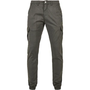 AOP Glencheck Cargo Jog Pants tmavě šedé