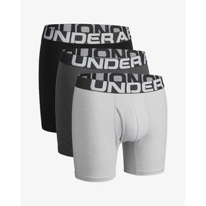 Under Armour Boxerky UA Charged Cotton 6in 3 Pack-GRY
