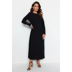 Trendyol Black Basic Scuba Crepe Knitted Dress