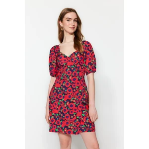 Trendyol A-Line Pink Mini Woven Floral Dress