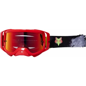 FOX Airspace Dkay Mirrored Lens Goggles Fluorescent Red Moto okuliare