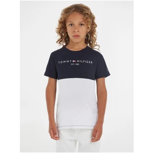 Tommy Hilfiger Boys' T-shirt and Shorts Set in white and dark blue Tommy Hilf - Boys