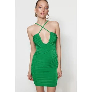 Trendyol Green Knitted Evening Dress