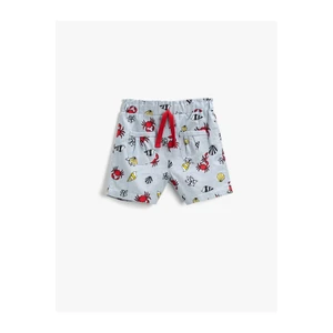 Koton Crab Shorts with Elastic Tie Waist