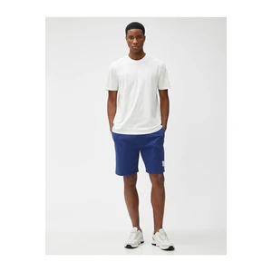 Koton Slogan Printed Shorts Shorts with lacing at the waist, Slim-fit, Pockets Tag Detail.