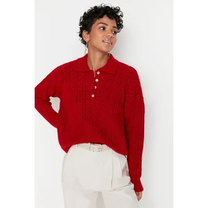 Trendyol Sweater - Red - Regular fit