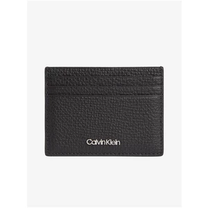 Černé kožené pouzdro na kreditní karty Calvin Klein - Pánské