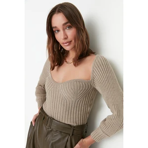 Trendyol Sweater - Brown - Regular fit