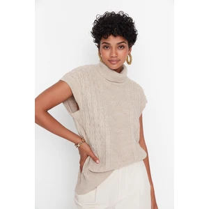 Trendyol Sweater Vest - Beige - Regular fit