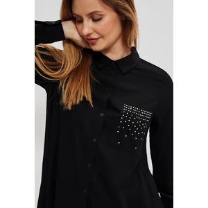 Shirts with decorative rhinestones