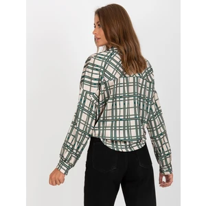 Beige Checkered Women's Shirt