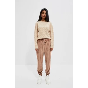 Velour tracksuit trousers