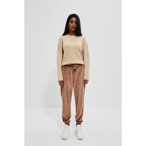 Velour tracksuit trousers