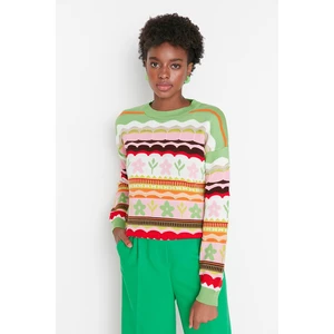 Trendyol Sweater - Green - Regular fit