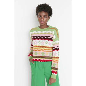 Trendyol Sweater - Green - Regular fit