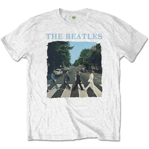 The Beatles Koszulka Abbey Road & Logo Biała-Graficzny 2XL