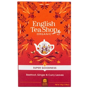 English Tea Shop Červená řepa, zázvor a listy curry Super Veggie Tea 20 sáčků