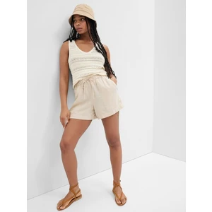 GAP Linen Shorts with Elasticated Waistband - Women