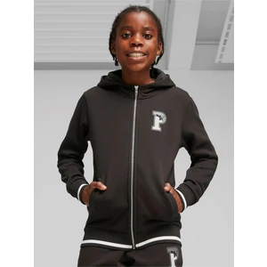 Black Boys' Zippered Hoodie Puma Squad - Boys