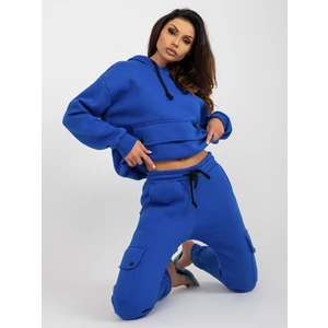 Cobalt blue women's tracksuit with insulation