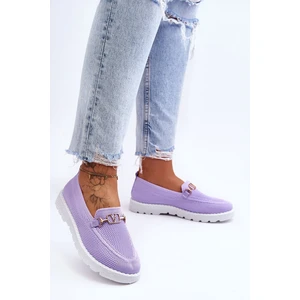 Women's slip-on sneakers with decoration purple Alena