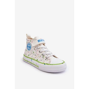 Children's Patterned Big Star Sneakers White