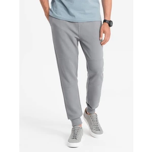 Ombre Men's ottoman fabric sweatpants - gray