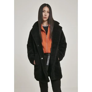 Women's Oversized Sherpa Coat Black