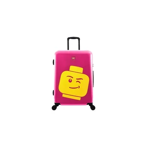 LEGO Skořepinový cestovní kufr ColourBox Minifigure Head 70 l růžový