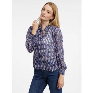 Orsay Blue Ladies Patterned Blouse - Women