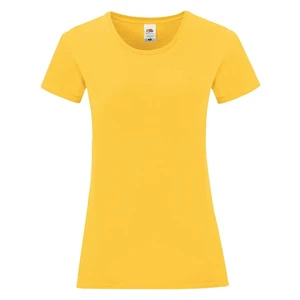 Iconic Yellow Women's T-shirt in combed cotton Fruit of the Loom