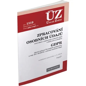 ÚZ 1319 Zpracování osobních údajů, GDPR